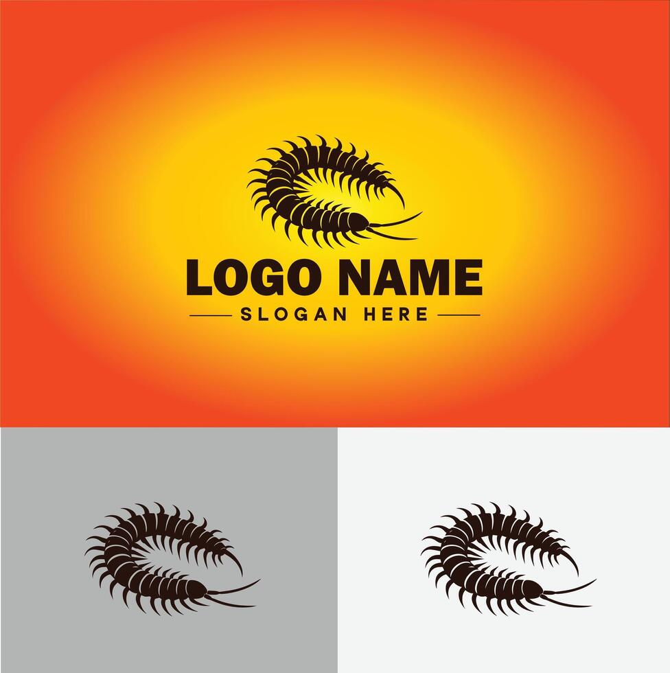 centopéia logotipo vetor arte ícone gráficos para o negócio marca ícone centopéia logotipo modelo