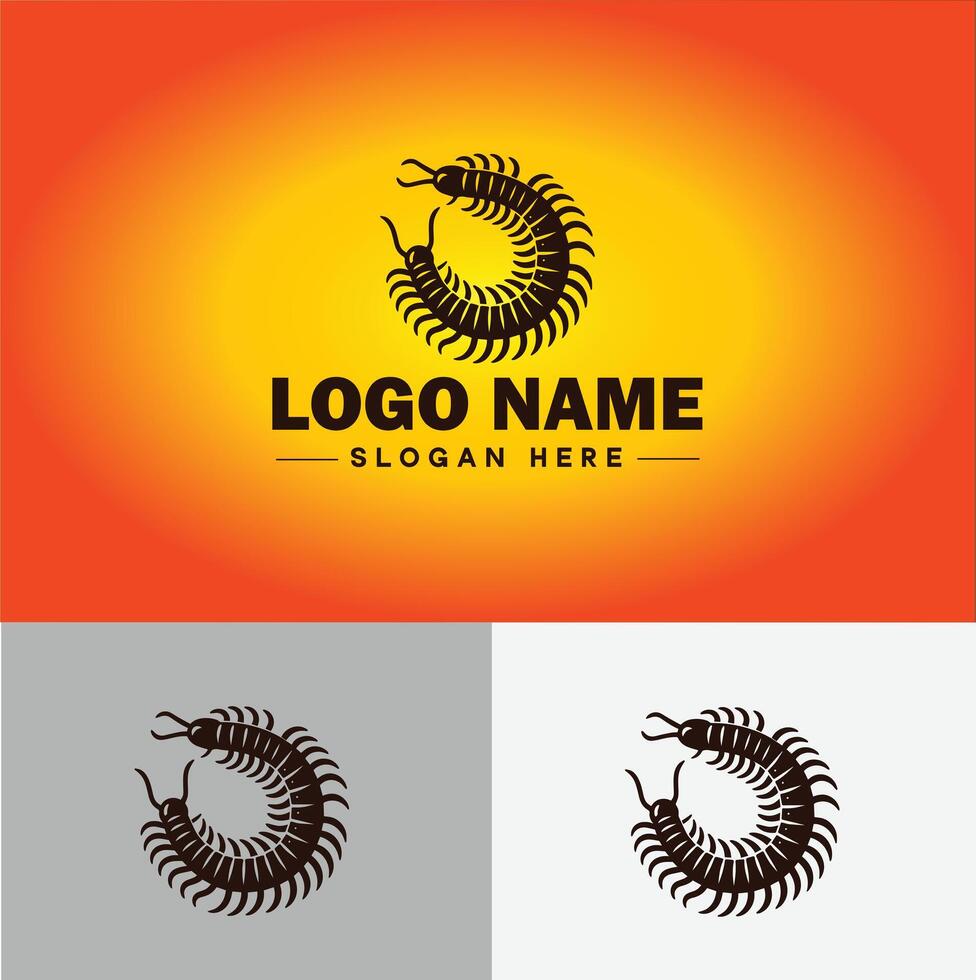 centopéia logotipo vetor arte ícone gráficos para o negócio marca ícone centopéia logotipo modelo