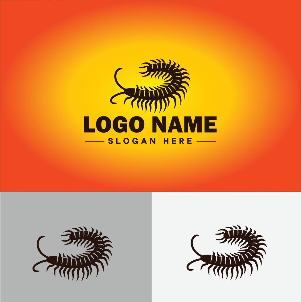 centopéia logotipo vetor arte ícone gráficos para o negócio marca ícone centopéia logotipo modelo