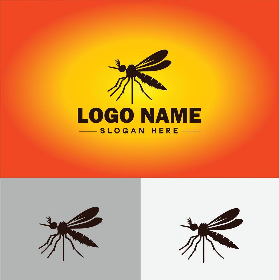 mosquito logotipo vetor arte ícone gráficos para o negócio marca ícone mosquito logotipo modelo