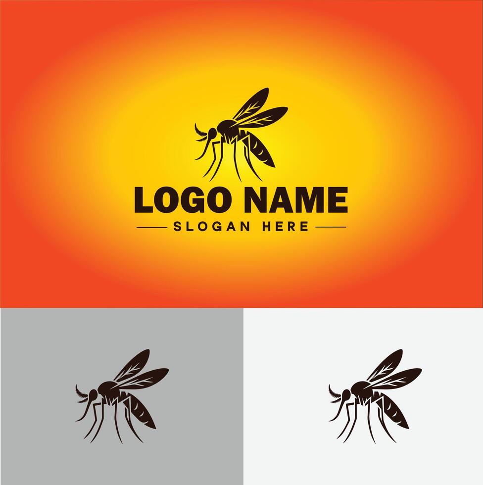 mosquito logotipo vetor arte ícone gráficos para o negócio marca ícone mosquito logotipo modelo