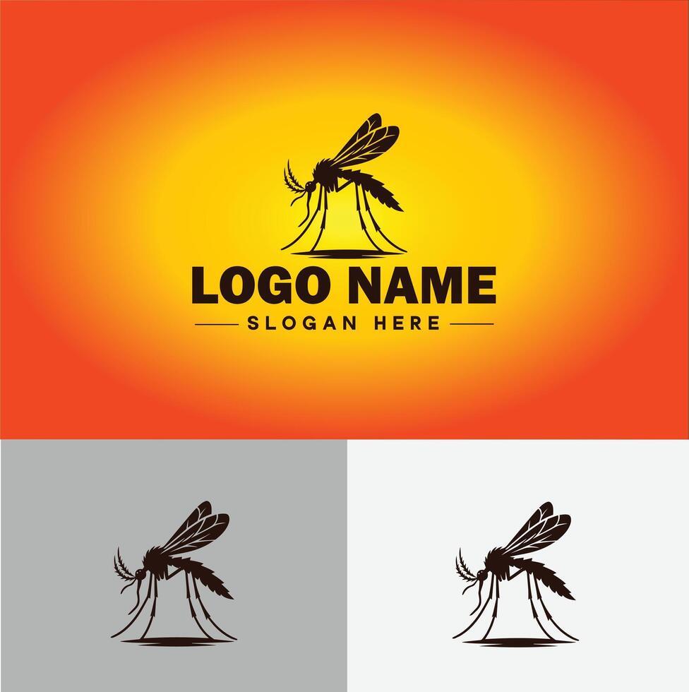 mosquito logotipo vetor arte ícone gráficos para o negócio marca ícone mosquito logotipo modelo