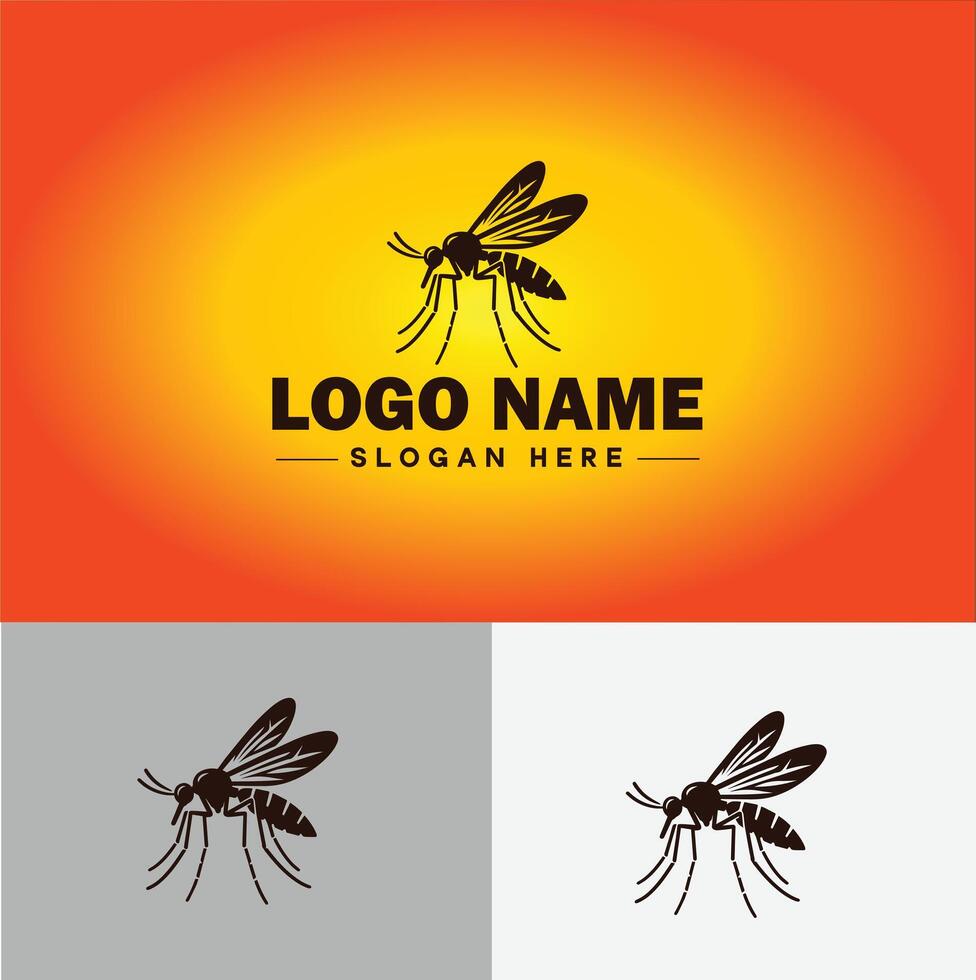 mosquito logotipo vetor arte ícone gráficos para o negócio marca ícone mosquito logotipo modelo