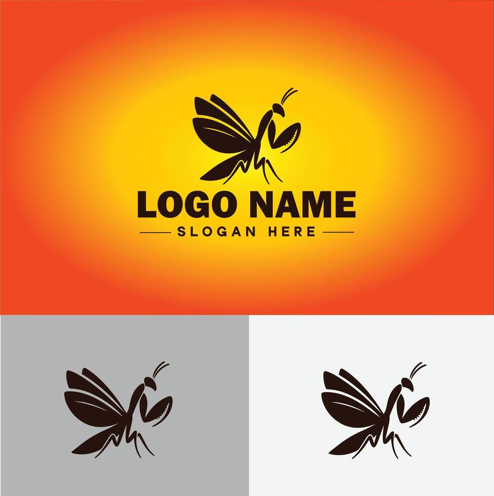 louva a Deus logotipo vetor arte ícone gráficos para o negócio marca ícone louva a Deus logotipo modelo