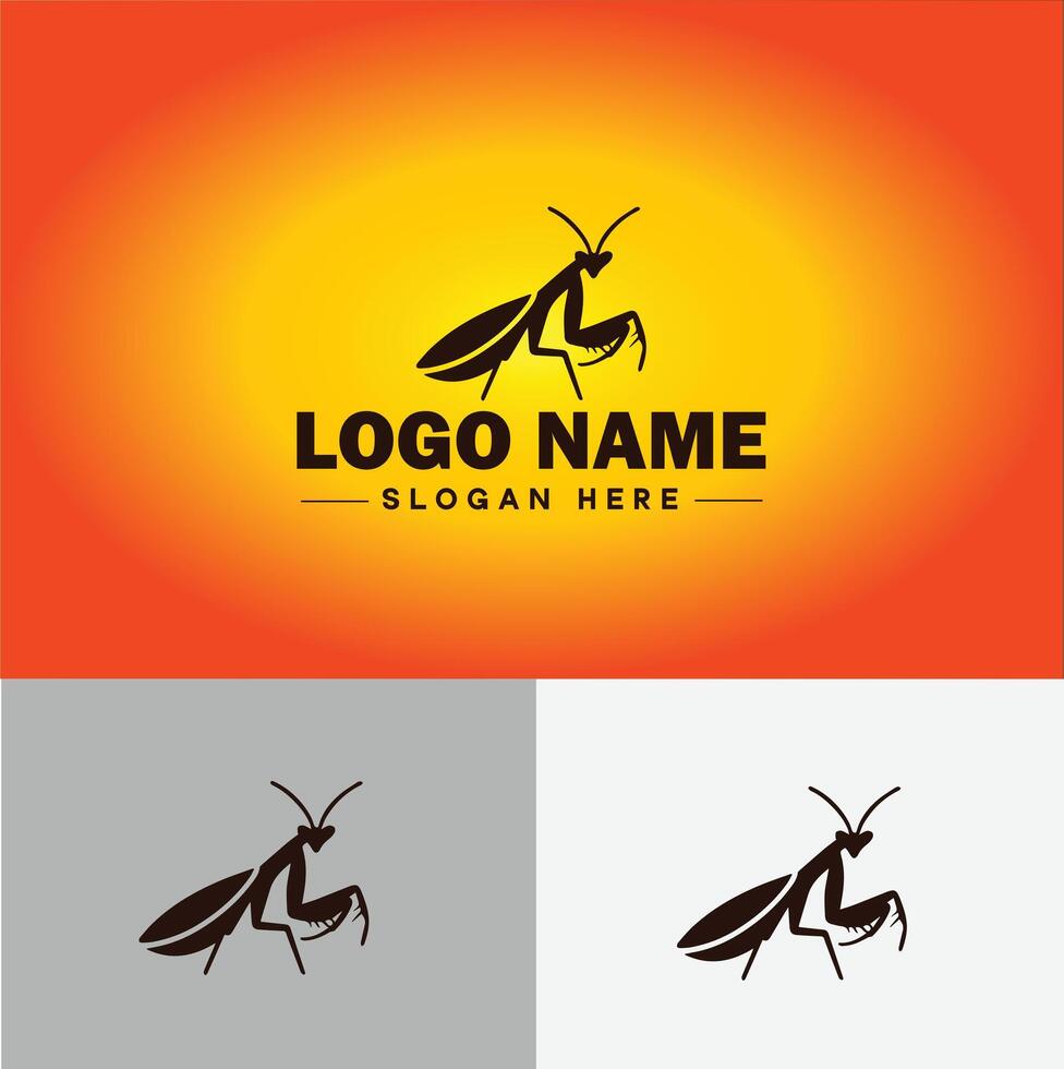 louva a Deus logotipo vetor arte ícone gráficos para o negócio marca ícone louva a Deus logotipo modelo