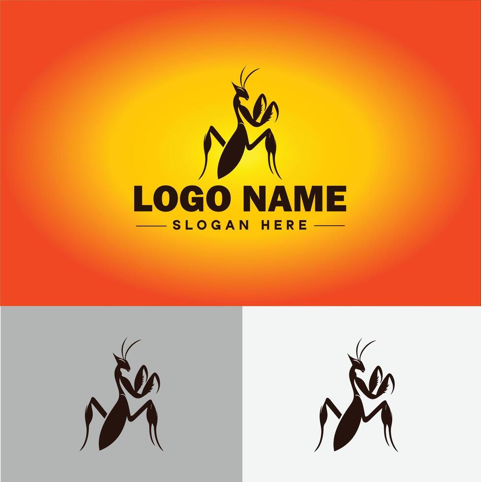 louva a Deus logotipo vetor arte ícone gráficos para o negócio marca ícone louva a Deus logotipo modelo