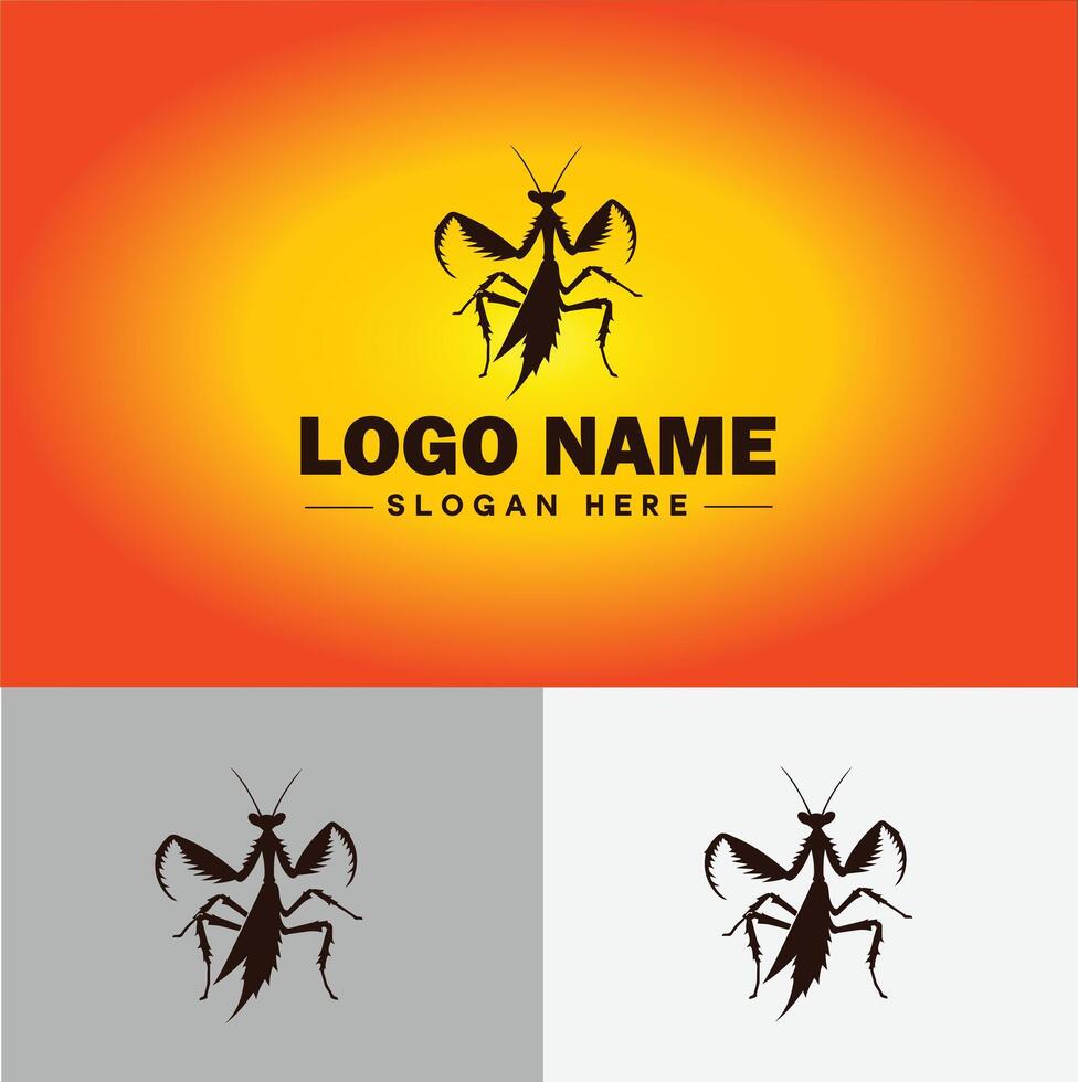 louva a Deus logotipo vetor arte ícone gráficos para o negócio marca ícone louva a Deus logotipo modelo