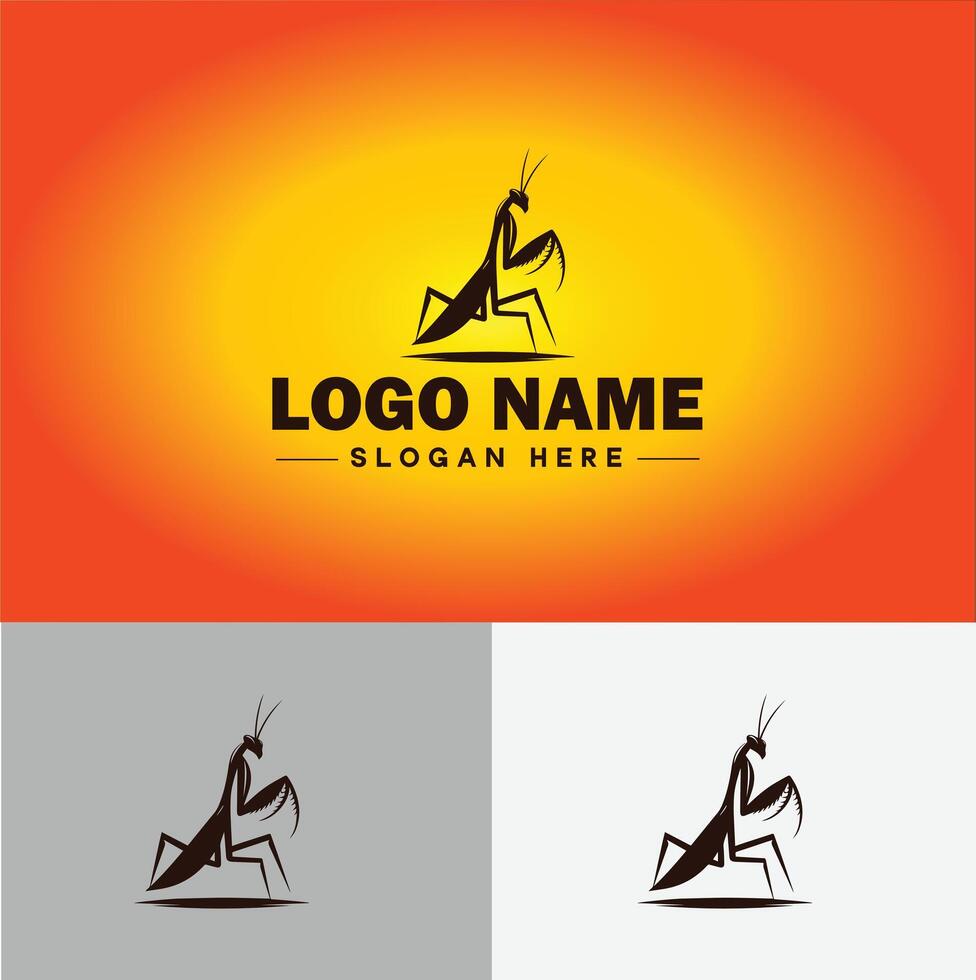 louva a Deus logotipo vetor arte ícone gráficos para o negócio marca ícone louva a Deus logotipo modelo