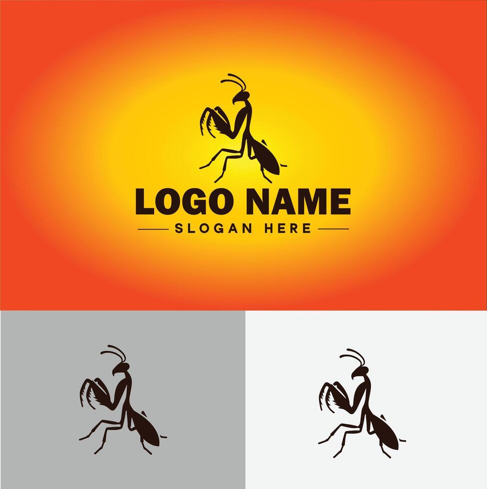 louva a Deus logotipo vetor arte ícone gráficos para o negócio marca ícone louva a Deus logotipo modelo