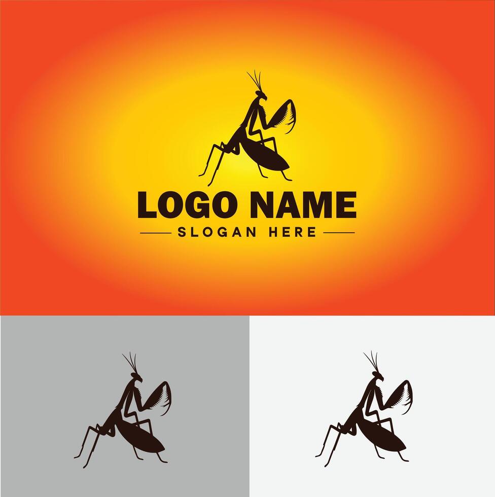 louva a Deus logotipo vetor arte ícone gráficos para o negócio marca ícone louva a Deus logotipo modelo