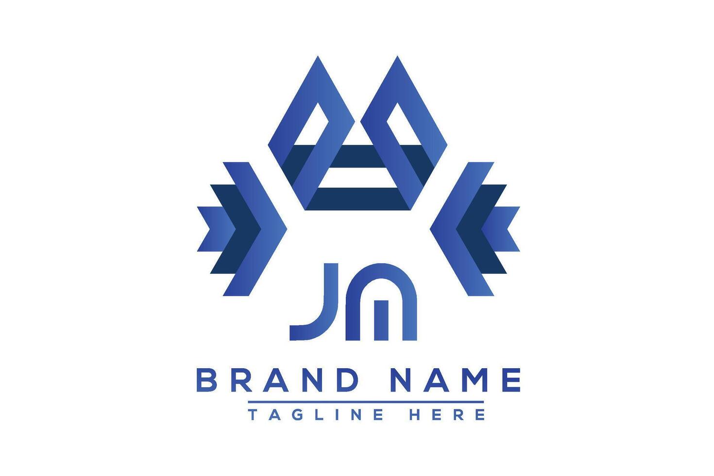 carta jm azul logotipo Projeto. vetor logotipo Projeto para negócios.