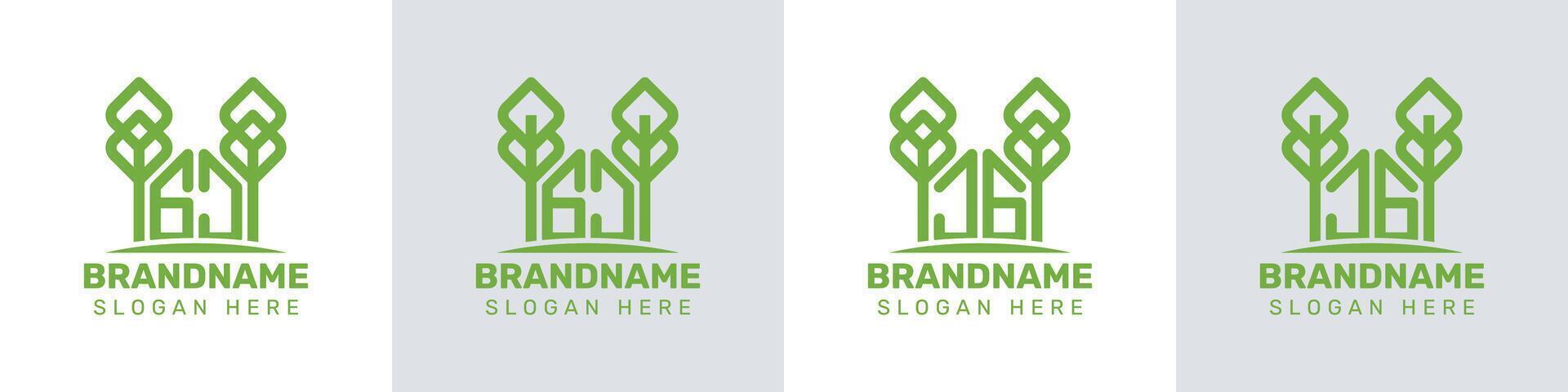 cartas gj e jg estufa logotipo, para o negócio relacionado para plantar com gj ou jg iniciais vetor