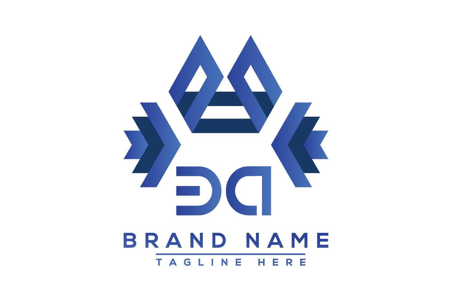 carta BA azul logotipo Projeto. vetor logotipo Projeto para negócios.
