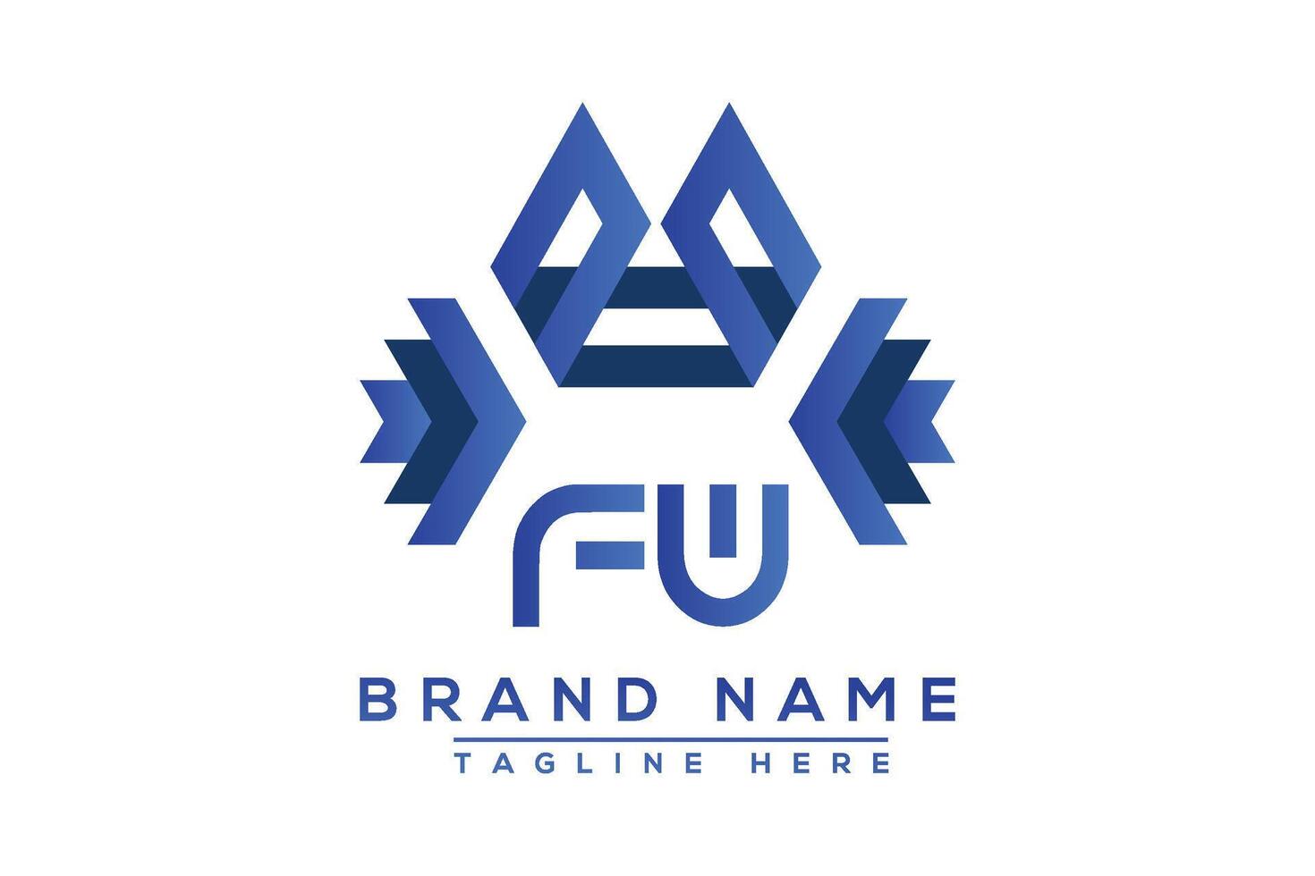 azul fw carta logotipo Projeto. vetor logotipo Projeto para negócios.