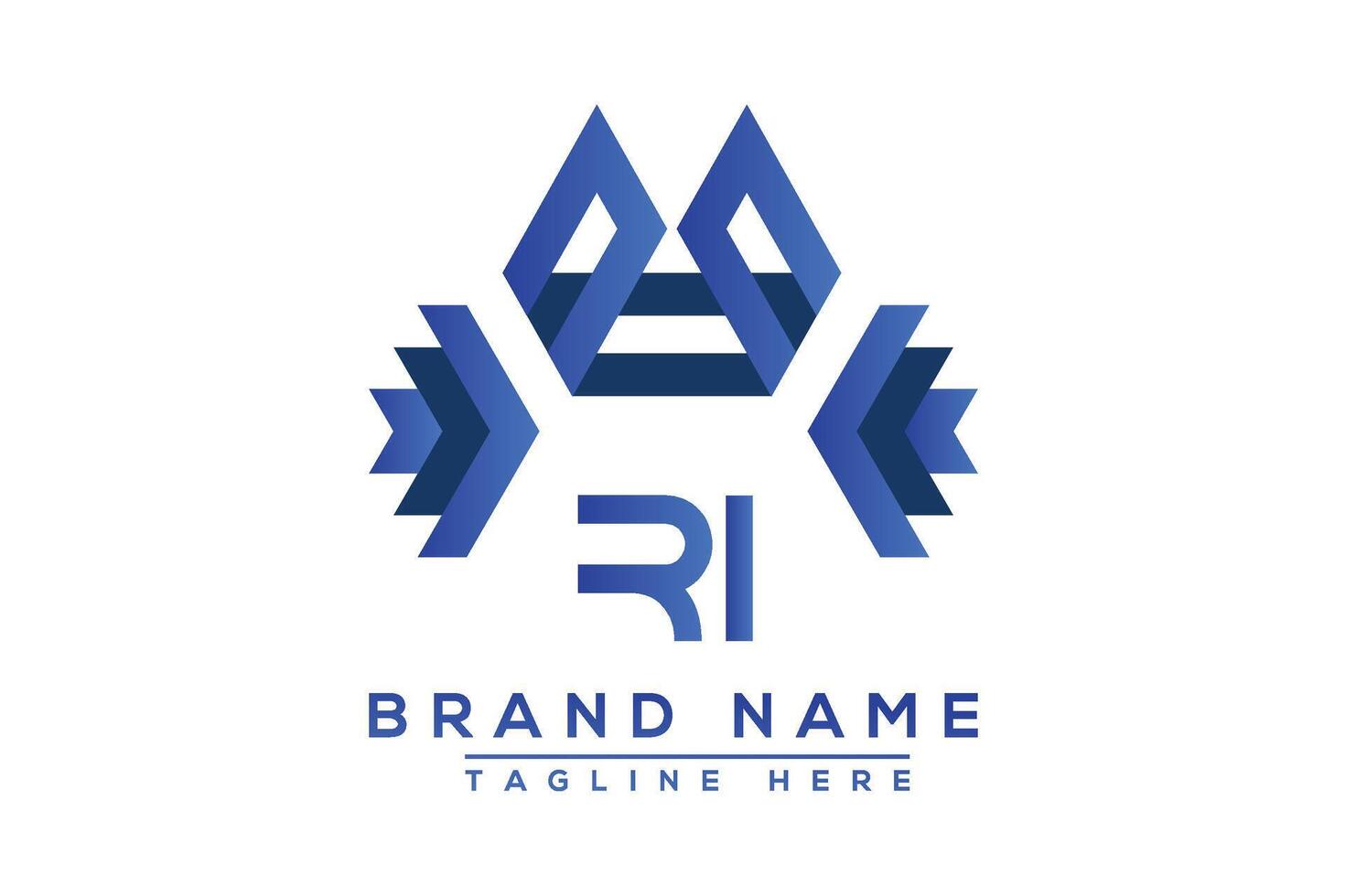 carta ri azul logotipo Projeto. vetor logotipo Projeto para negócios.