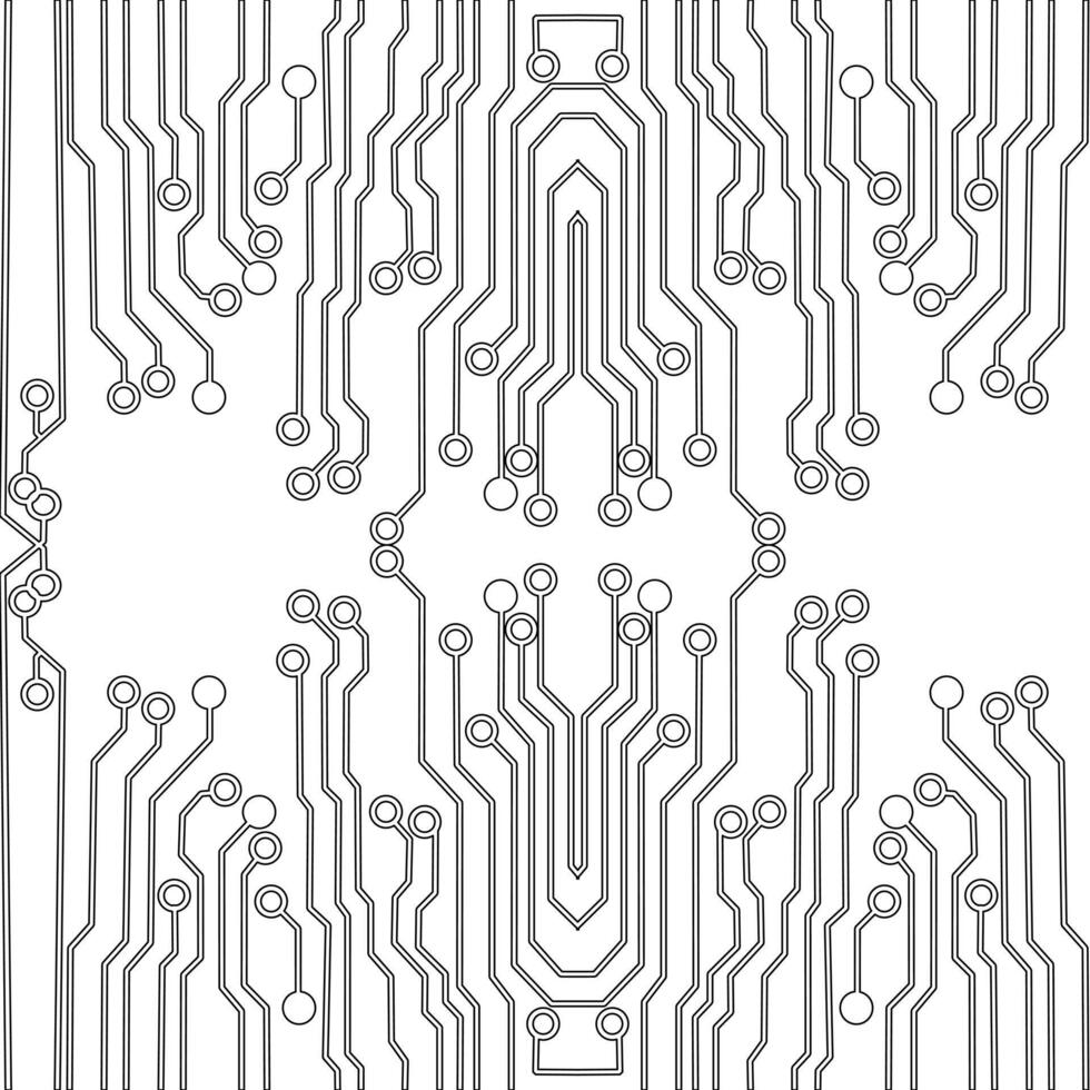 o circuito borda tecnologia vetor