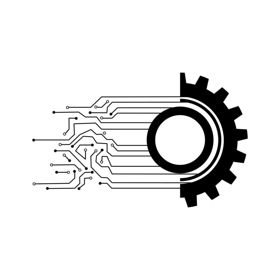 engrenagem inteligente ícone. ai vetor