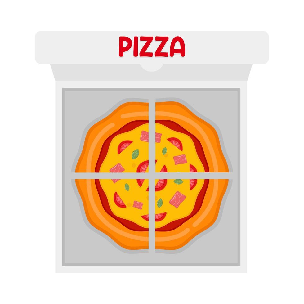ilustração de pizza vetor