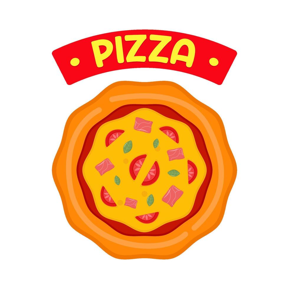 ilustração de pizza vetor