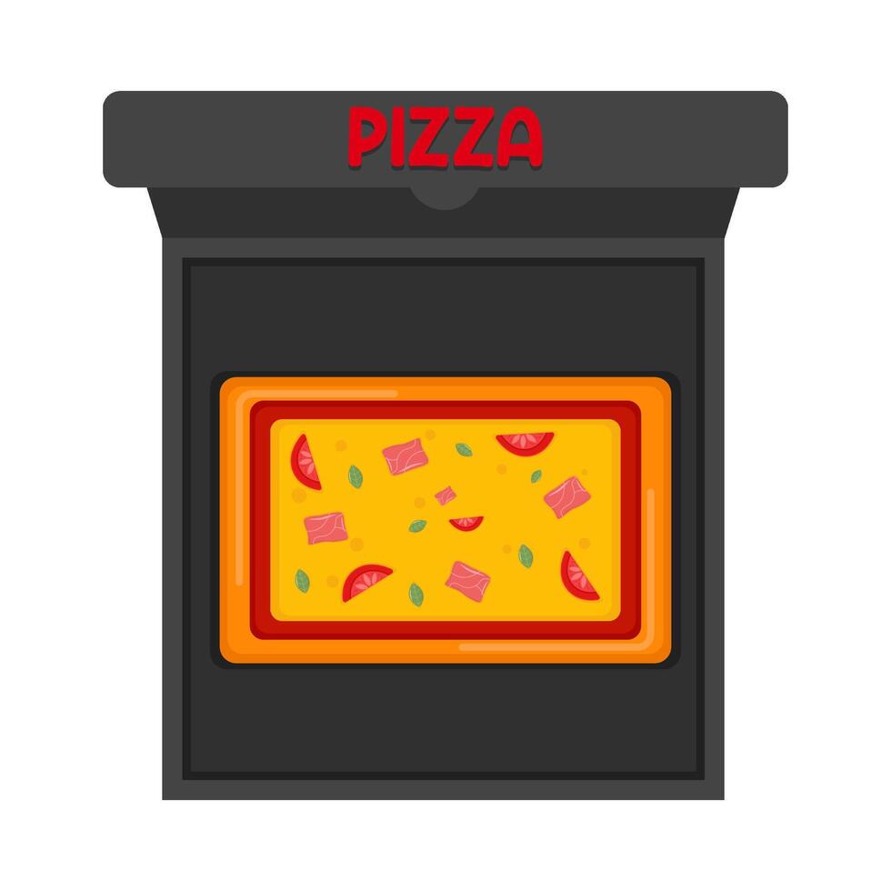 ilustração de pizza vetor