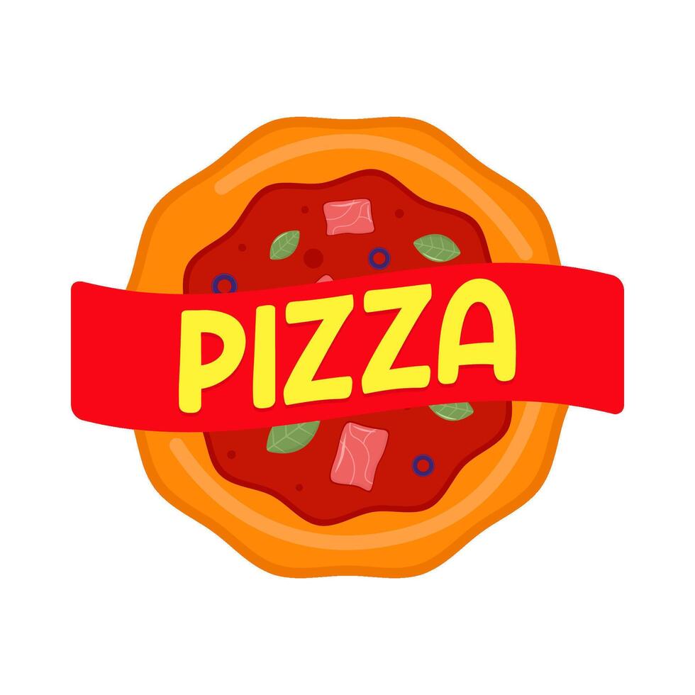 ilustração de pizza vetor