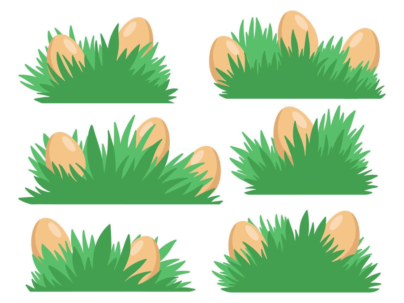 Páscoa ovos dentro Relva ilustração vetor