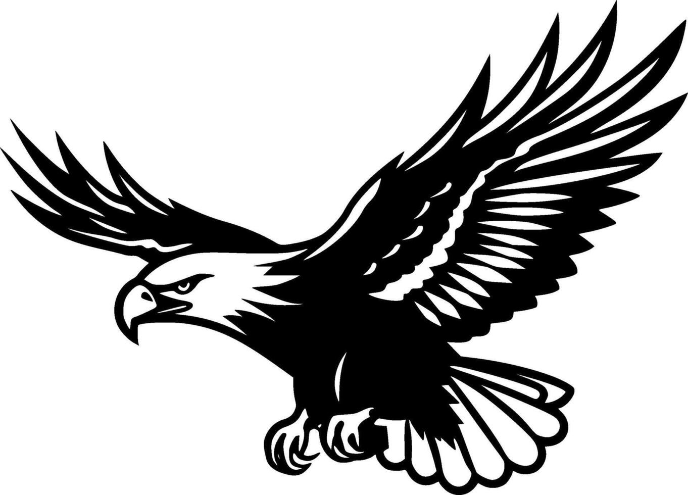 águia, Preto e branco vetor ilustração