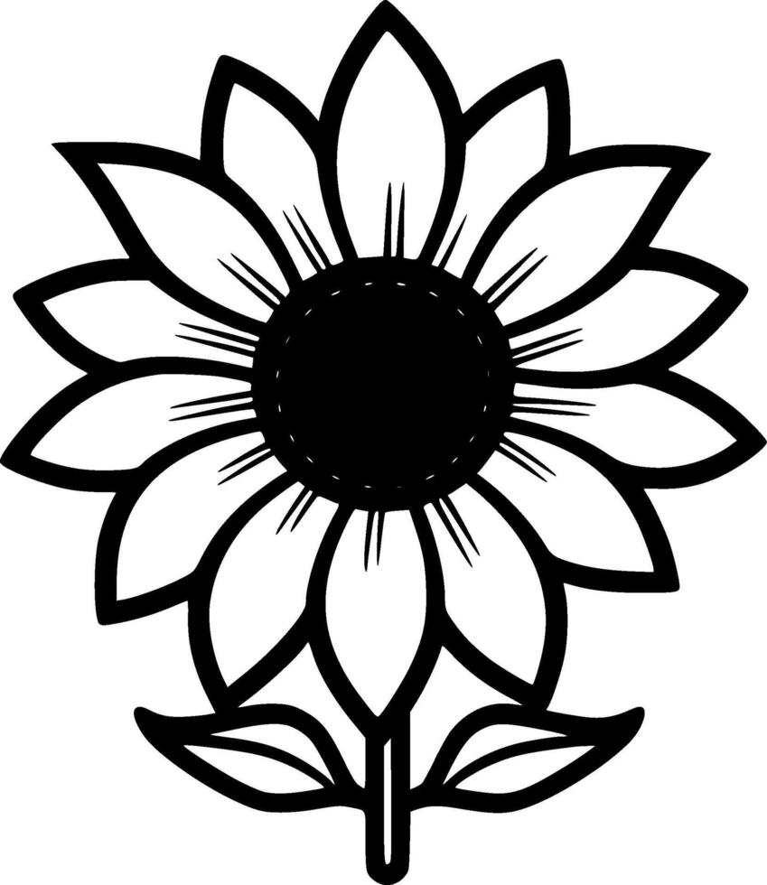 flor - minimalista e plano logotipo - vetor ilustração