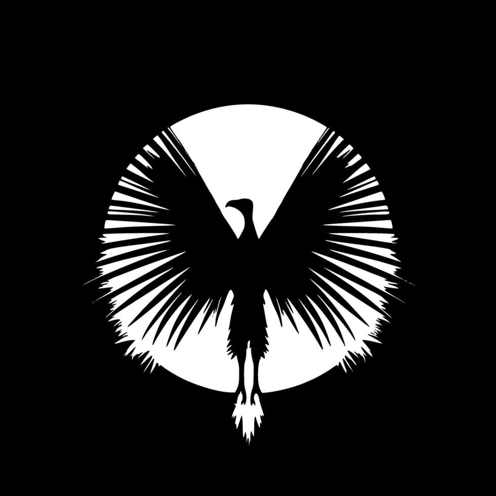 abutre - Preto e branco isolado ícone - vetor ilustração