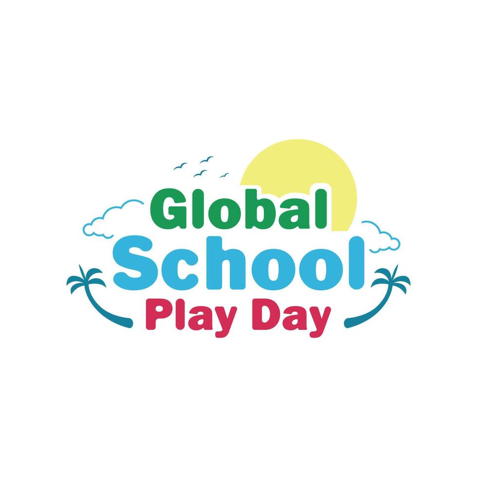 global escola jogar dia logotipo vetor ilustração