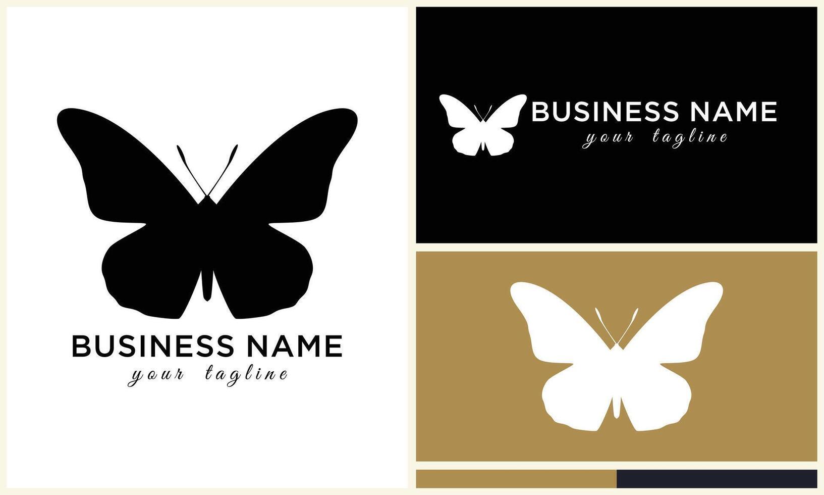 silhueta borboleta vetor logotipo modelo