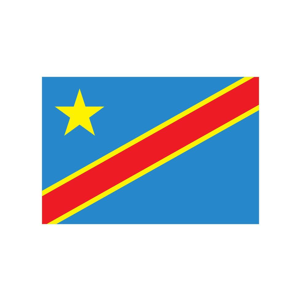 democrático república do a Congo bandeira ícone vetor