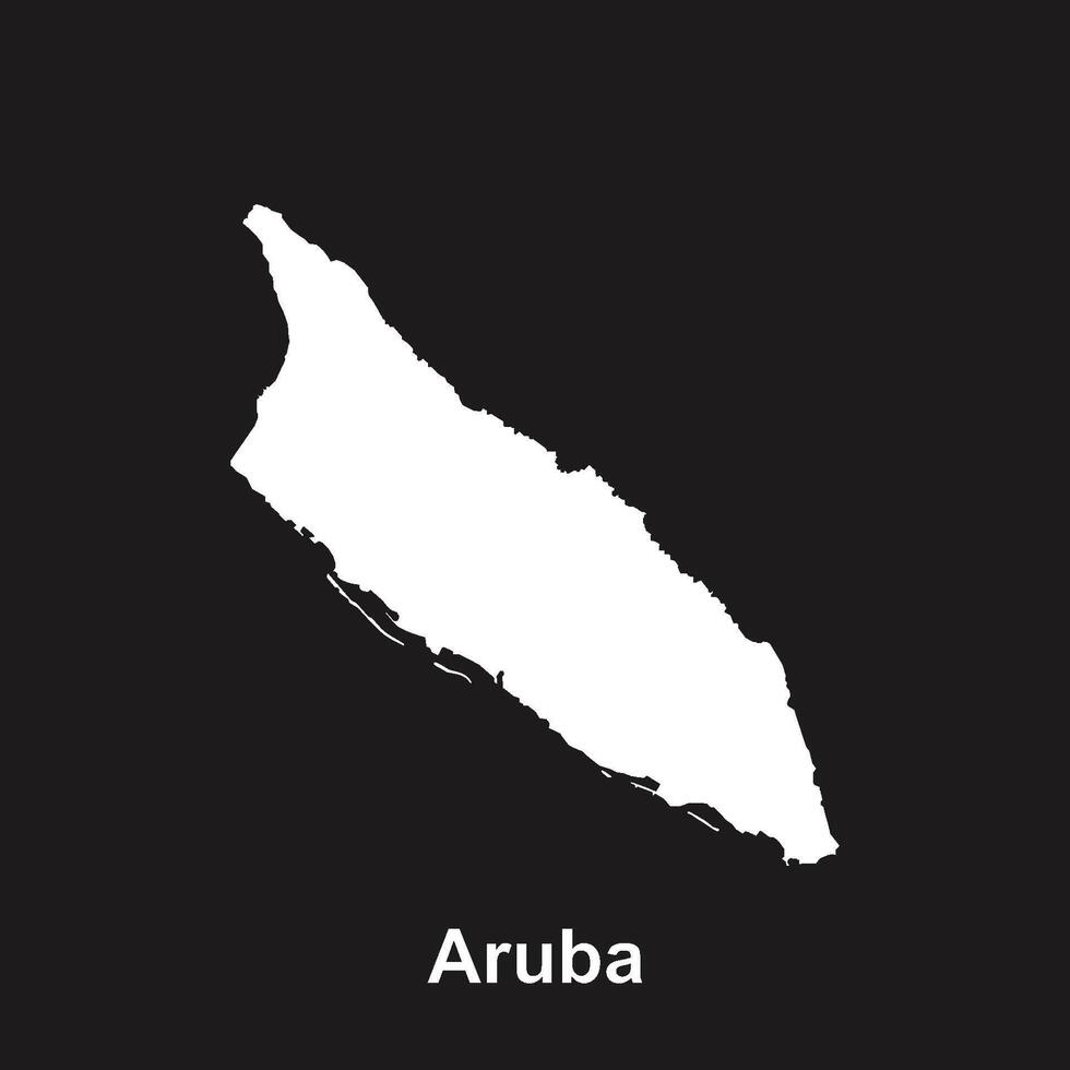 Aruba mapa ícone vetor