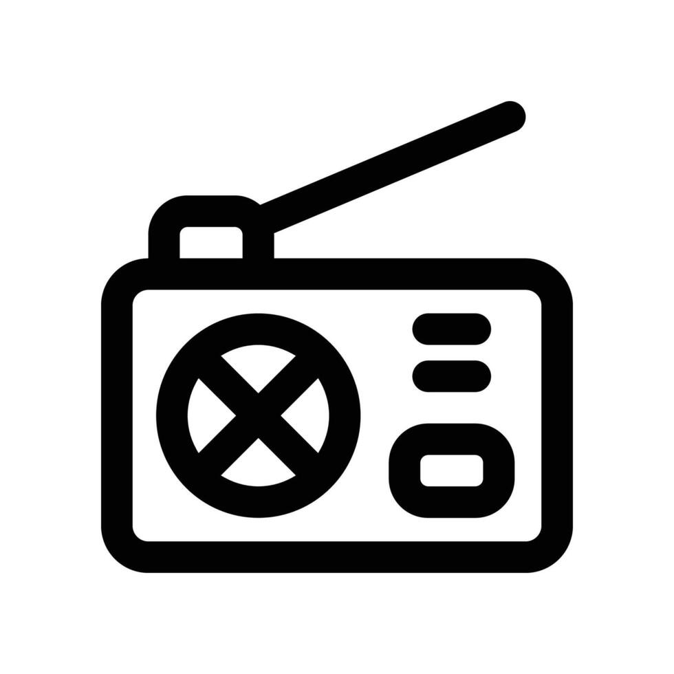 rádio ícone. vetor linha ícone para seu local na rede Internet, móvel, apresentação, e logotipo Projeto.