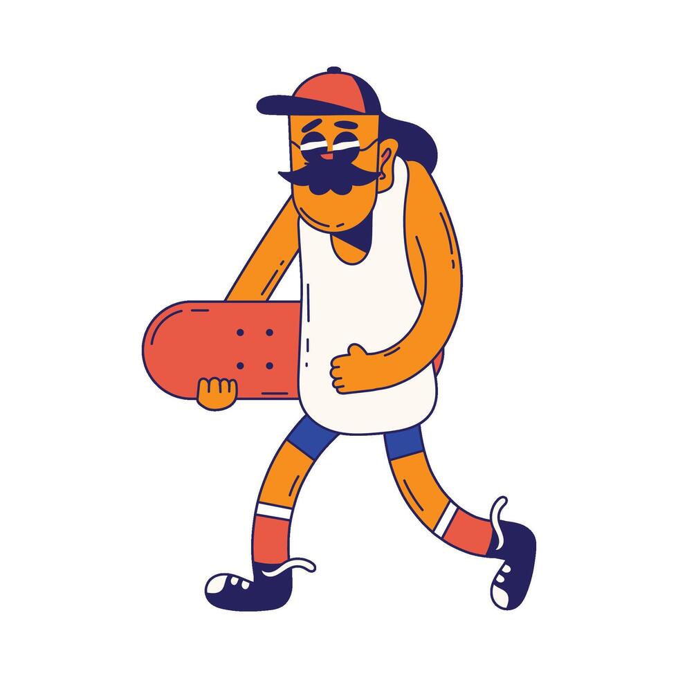 skate personagem ilustração vetor