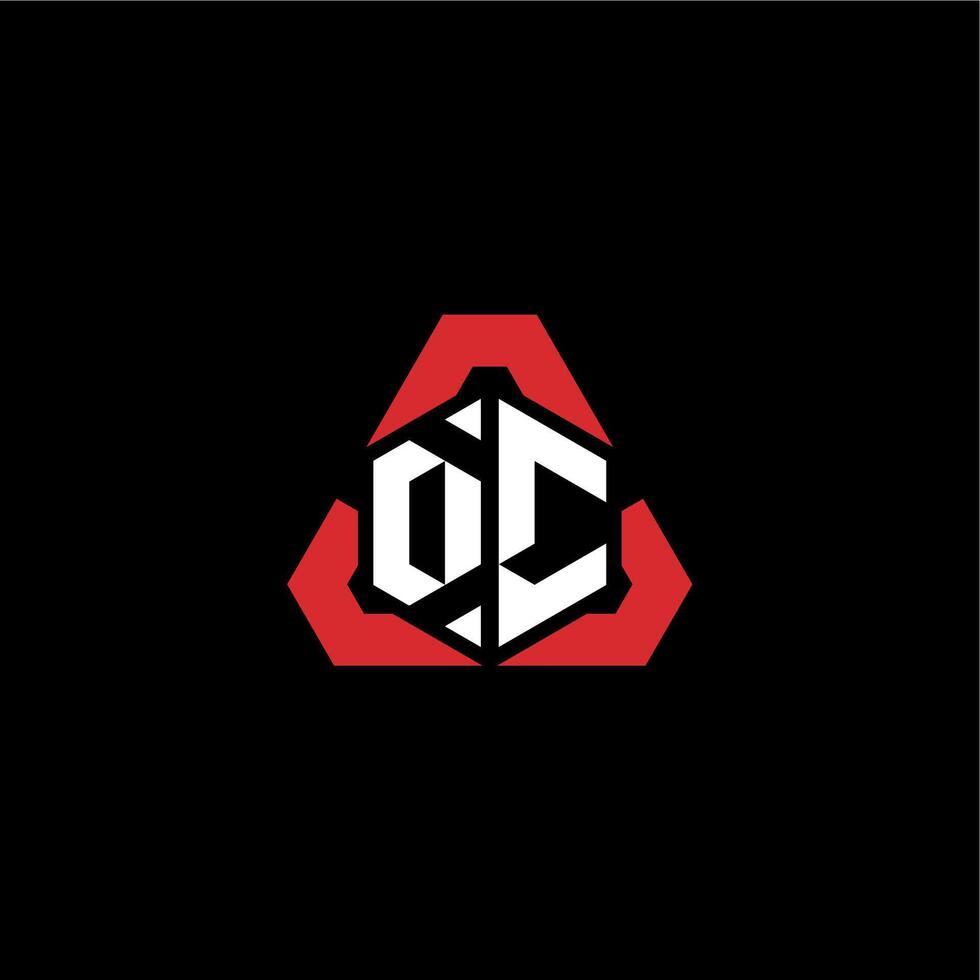 dc inicial logotipo esport equipe conceito Ideias vetor