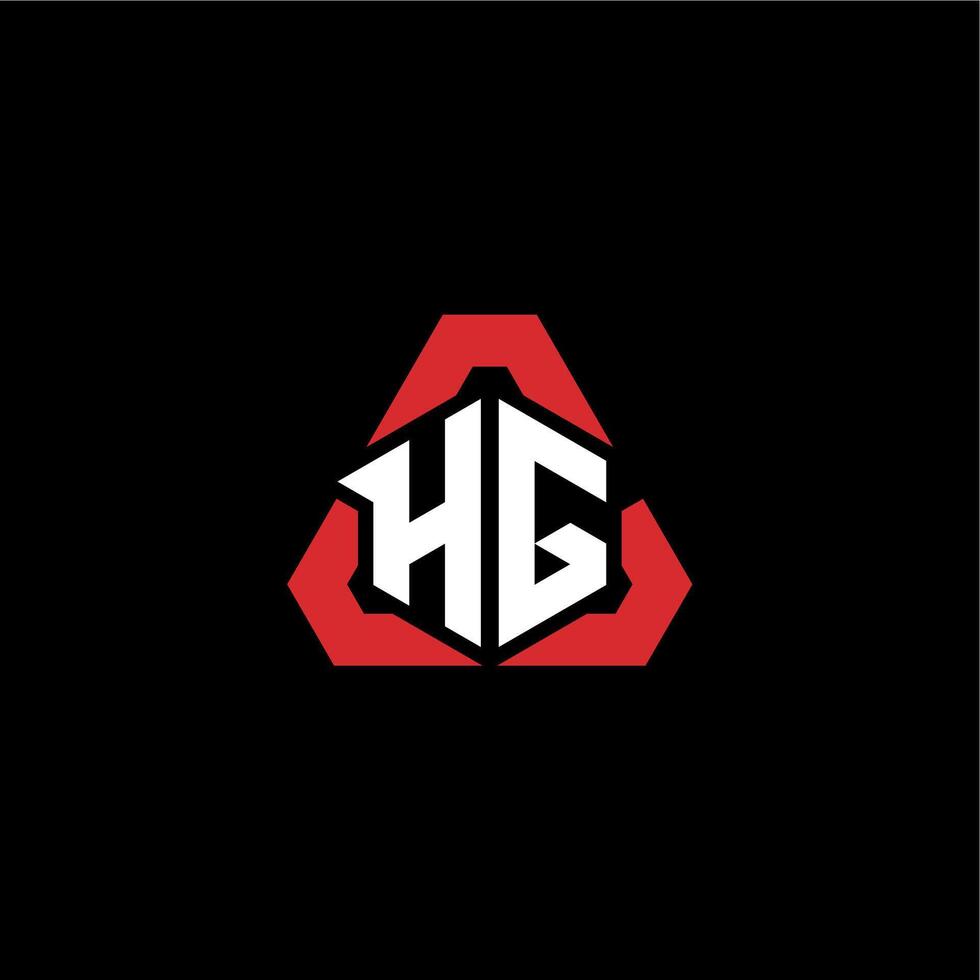 hg inicial logotipo esport equipe conceito Ideias vetor