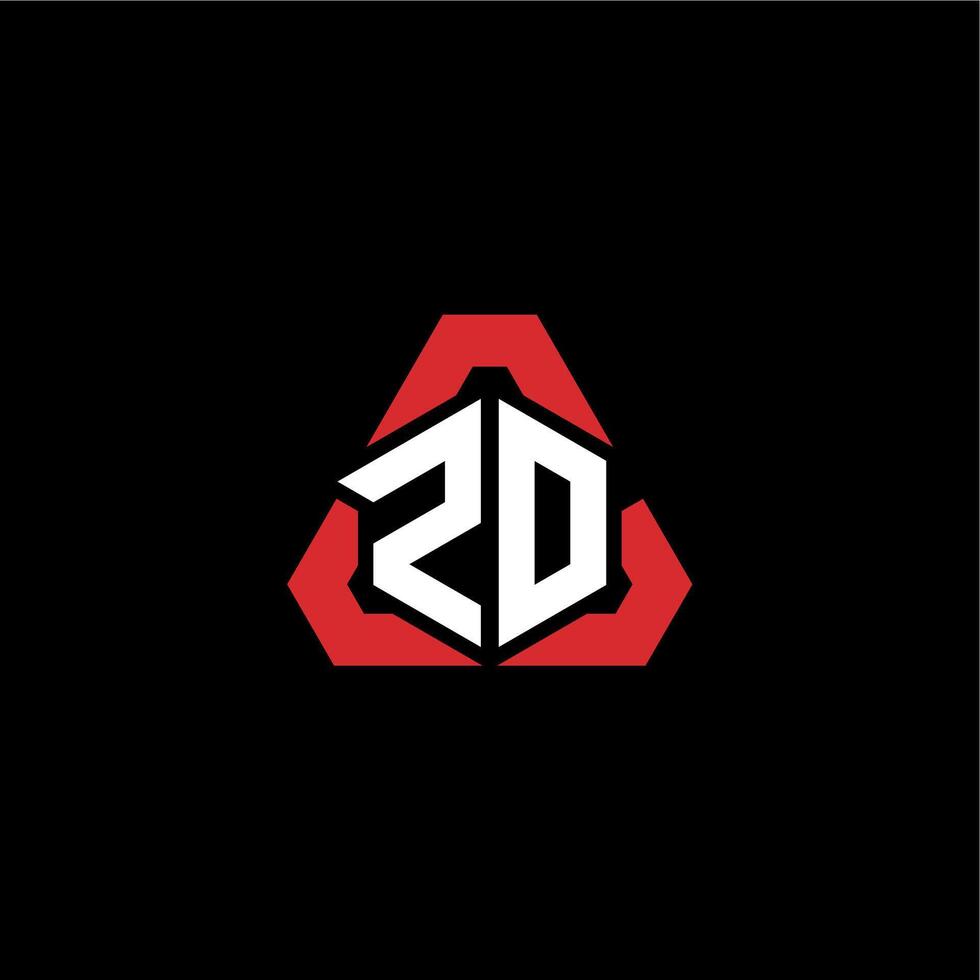 zd inicial logotipo esport equipe conceito Ideias vetor