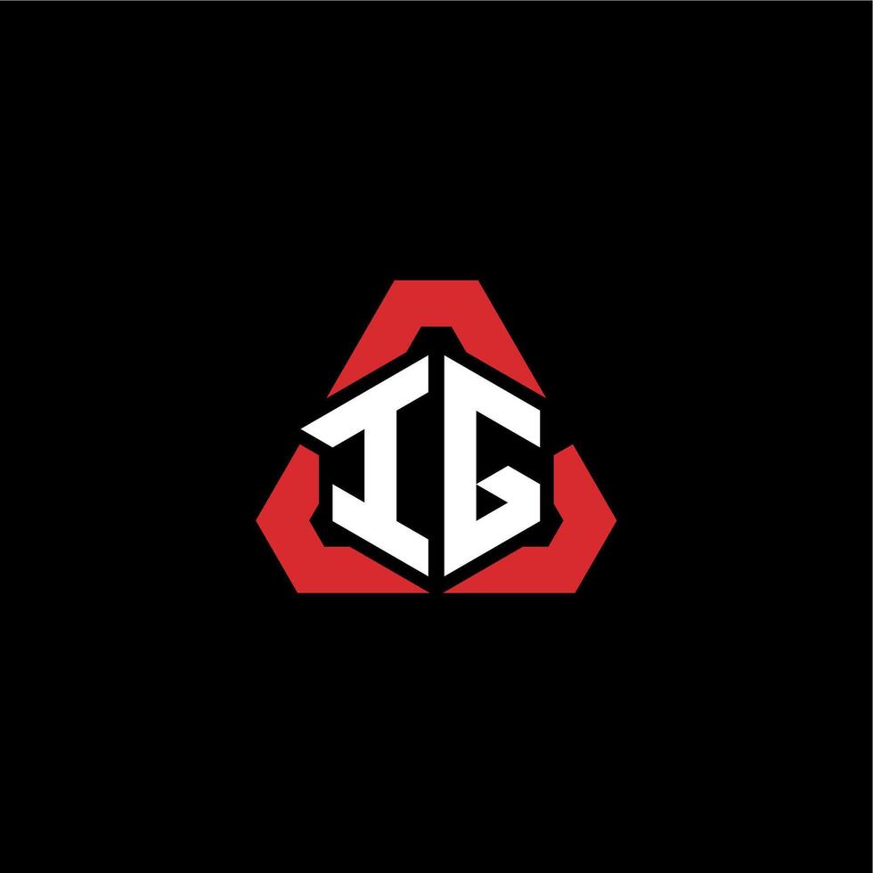 ig inicial logotipo esport equipe conceito Ideias vetor