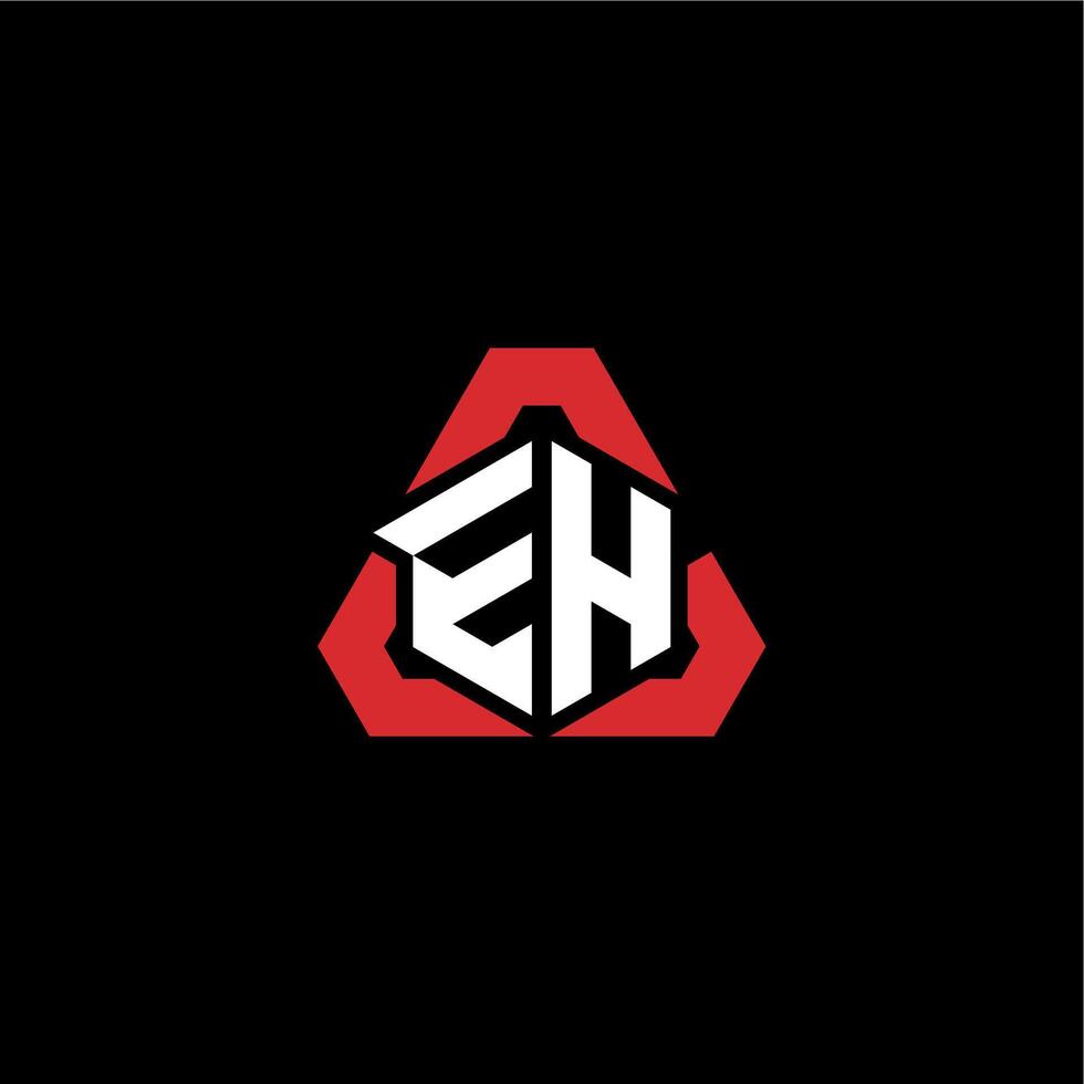 Eh inicial logotipo esport equipe conceito Ideias vetor