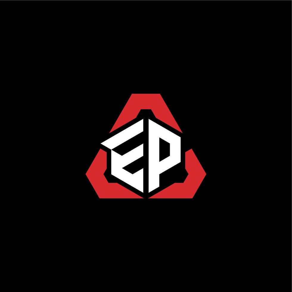 ep inicial logotipo esport equipe conceito Ideias vetor