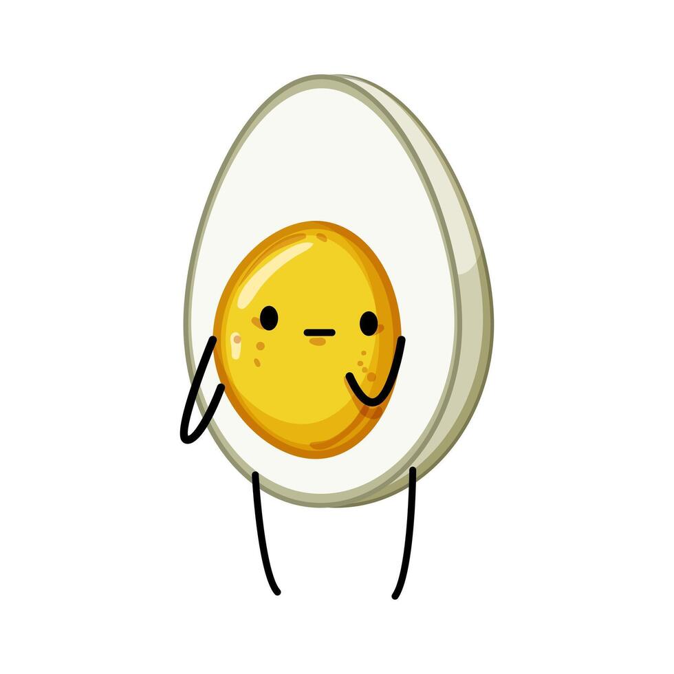engraçado ovo personagem desenho animado vetor ilustração