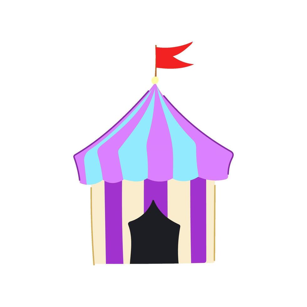 carnaval circo barraca desenho animado vetor ilustração