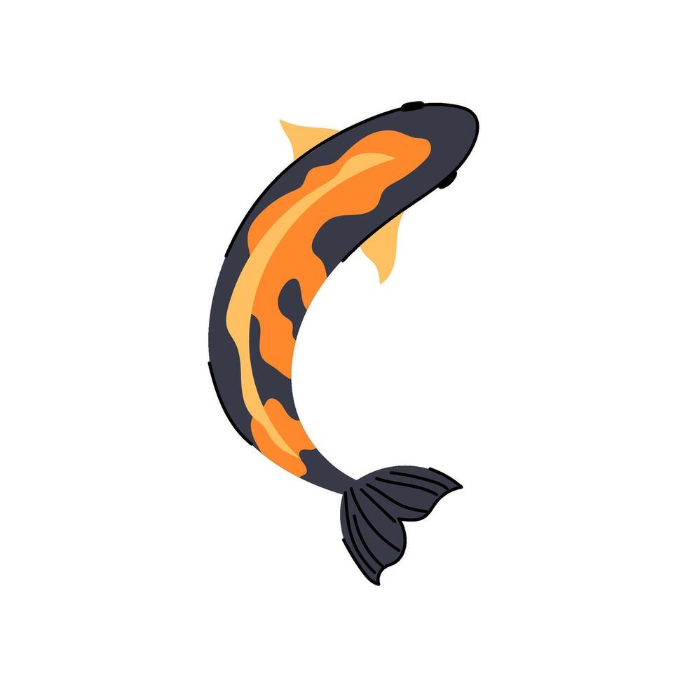 japonês koi peixe carpa desenho animado vetor ilustração