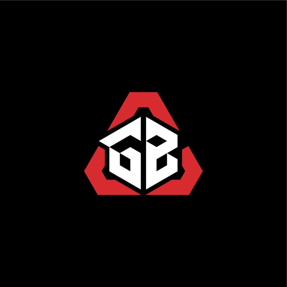 gb inicial logotipo esport equipe conceito Ideias vetor
