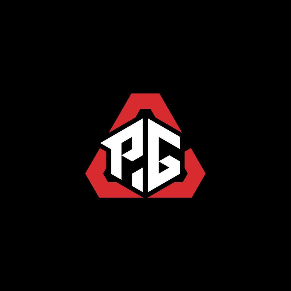 pg inicial logotipo esport equipe conceito Ideias vetor