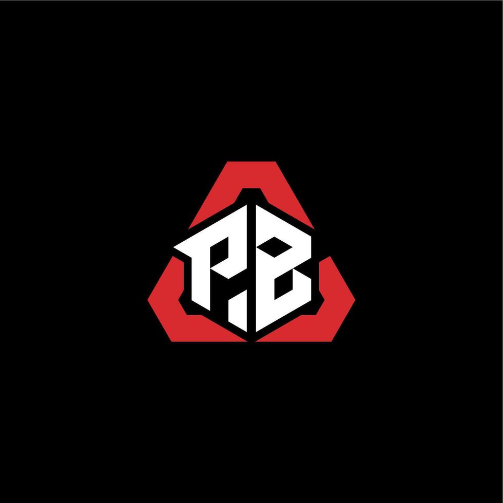 pb inicial logotipo esport equipe conceito Ideias vetor