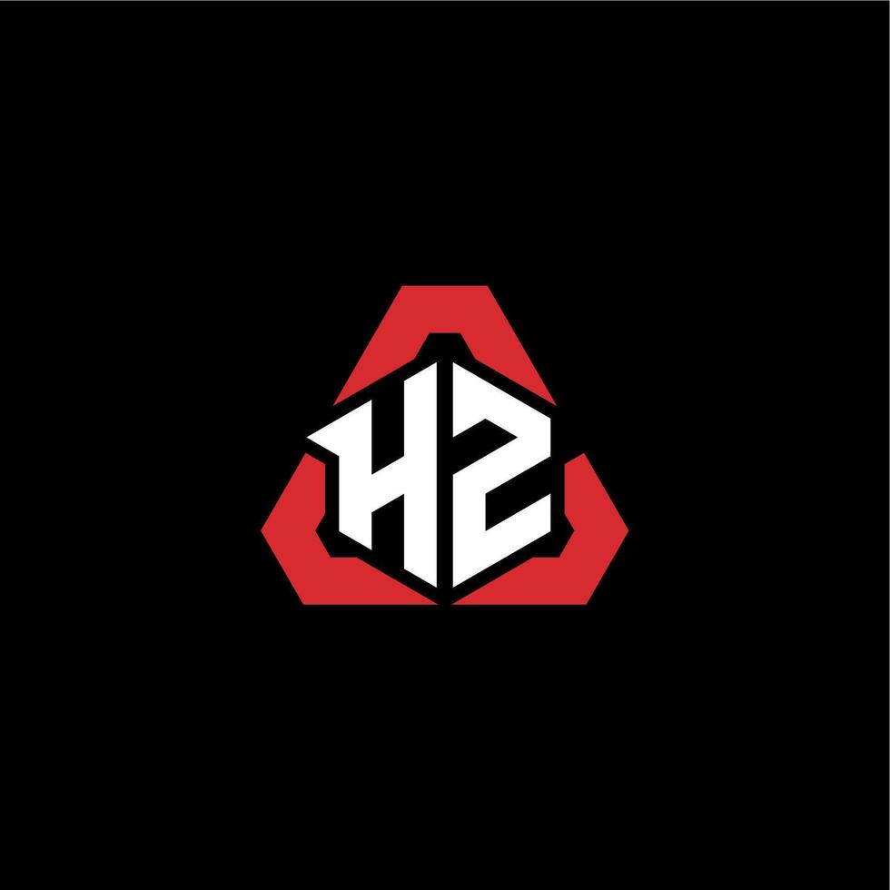 hz inicial logotipo esport equipe conceito Ideias vetor