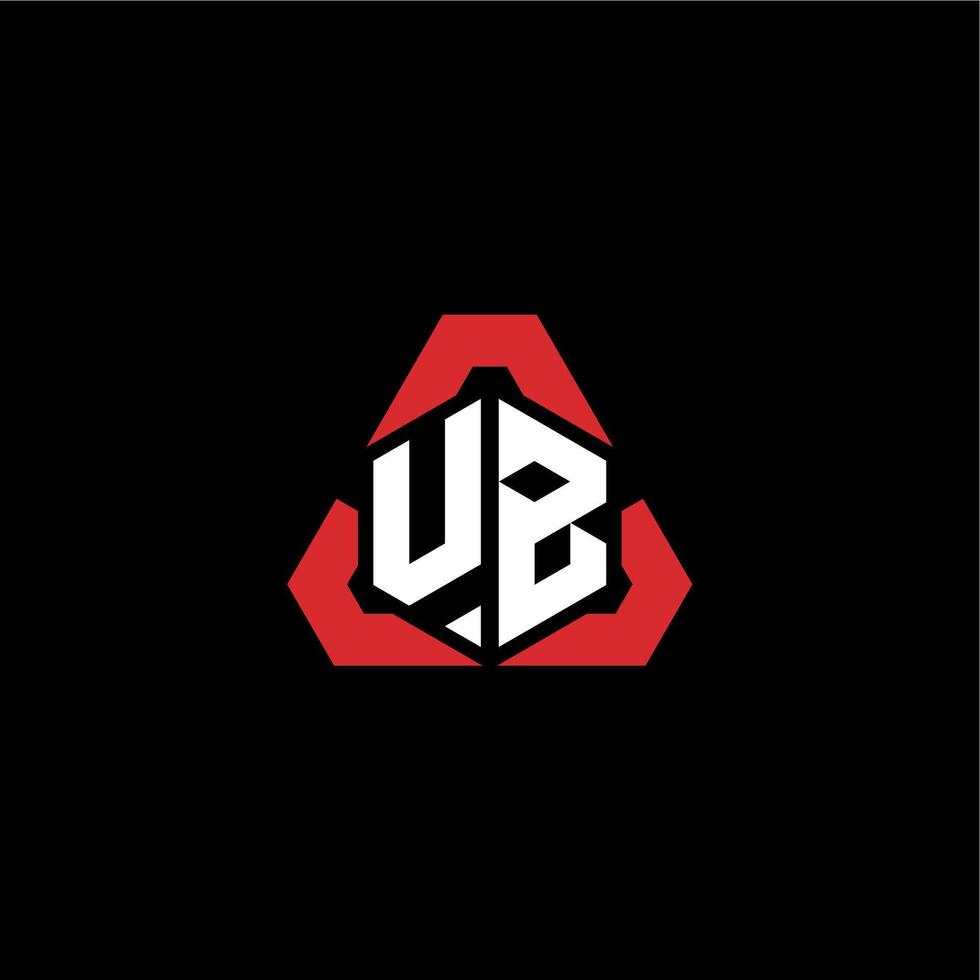 ub inicial logotipo esport equipe conceito Ideias vetor