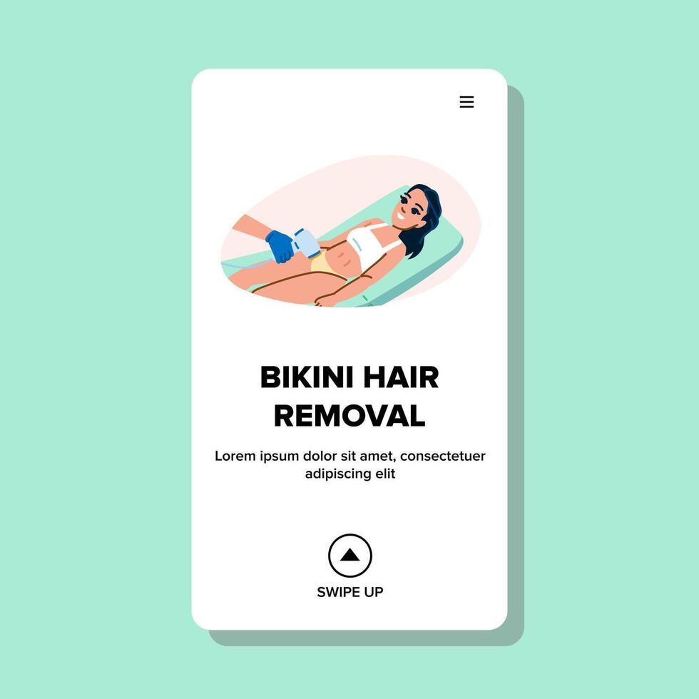 corpo bikini cabelo remoção vetor
